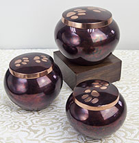 Hexagonal wood pet urn